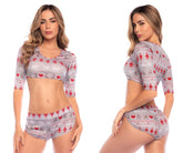 Mapale 7598 Zweiteiliges Pyjama-Set, Farbe Urlaubsdruck